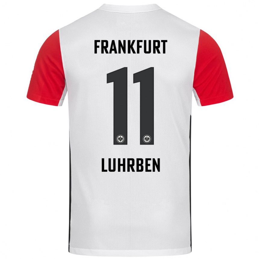 Kids Football Nina Lührßen #11 White Red Home Jersey 2024/25 T-Shirt Uk