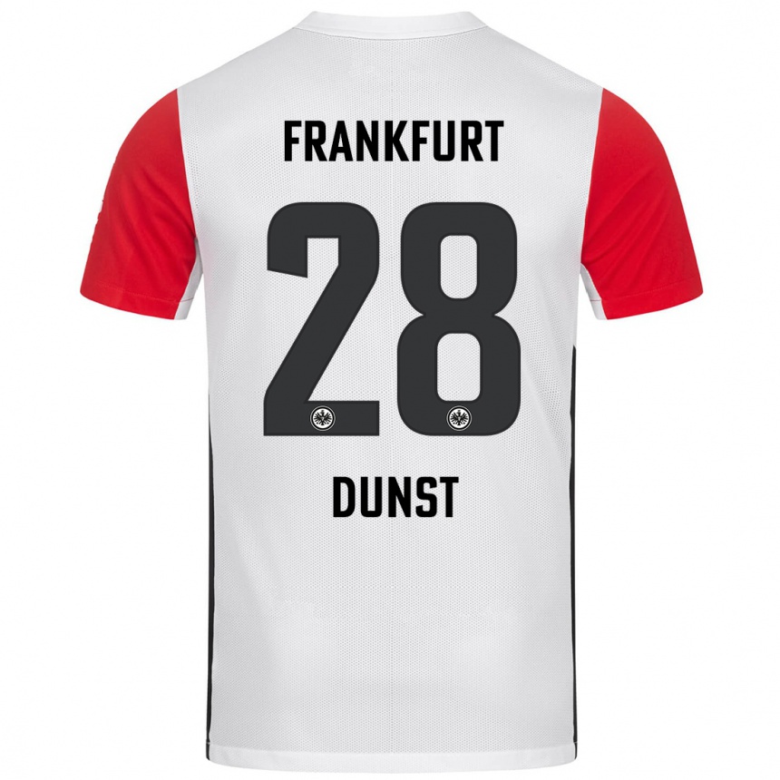 Kids Football Barbara Dunst #28 White Red Home Jersey 2024/25 T-Shirt Uk