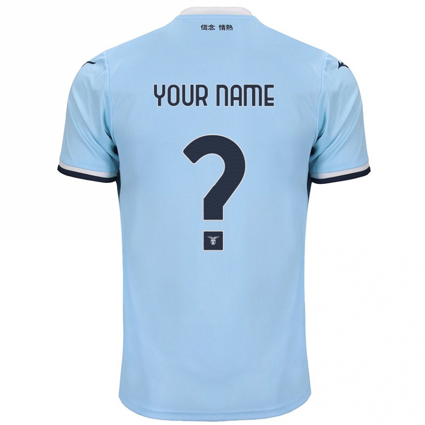 Kids Football Your Name #0 Blue Home Jersey 2024/25 T-Shirt Uk