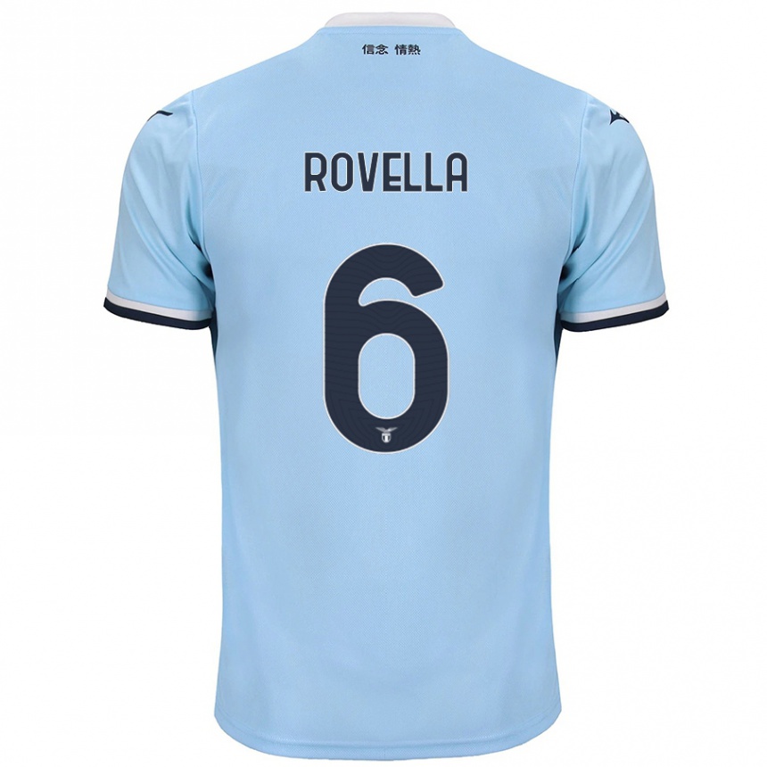 Kids Football Nicolo Rovella #6 Blue Home Jersey 2024/25 T-Shirt Uk