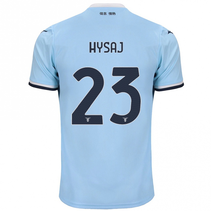 Kids Football Elseid Hysaj #23 Blue Home Jersey 2024/25 T-Shirt Uk