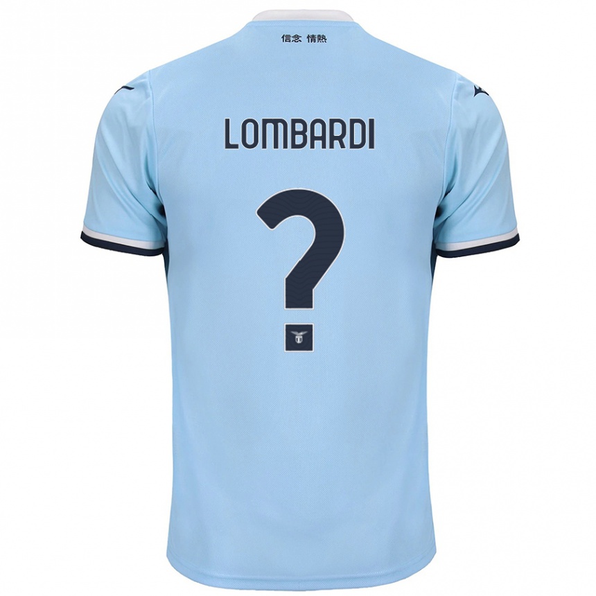 Kids Football Pierlorenzo Lombardi #0 Blue Home Jersey 2024/25 T-Shirt Uk