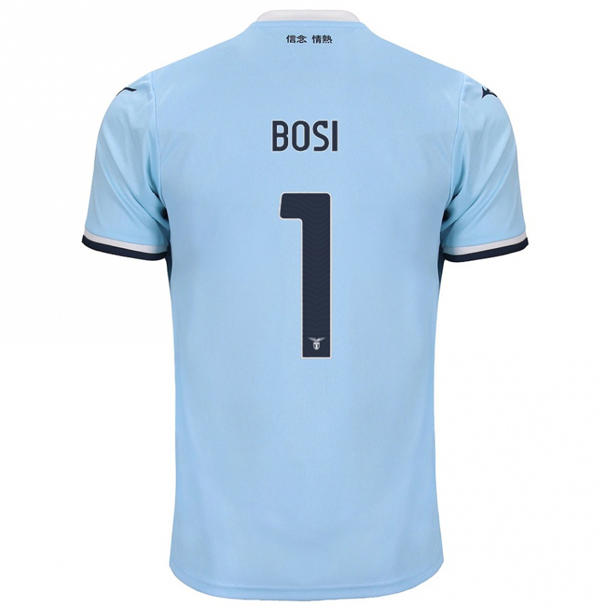 Kids Football Gioele Bosi #1 Blue Home Jersey 2024/25 T-Shirt Uk