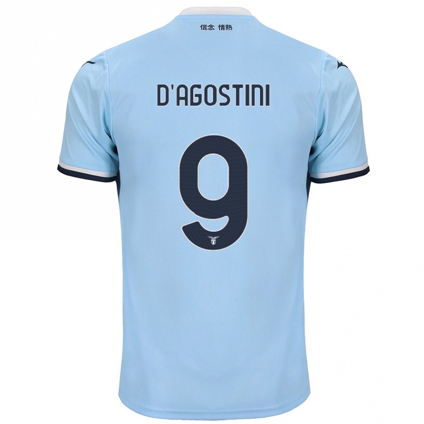 Kids Football Lorenzo D'agostini #9 Blue Home Jersey 2024/25 T-Shirt Uk