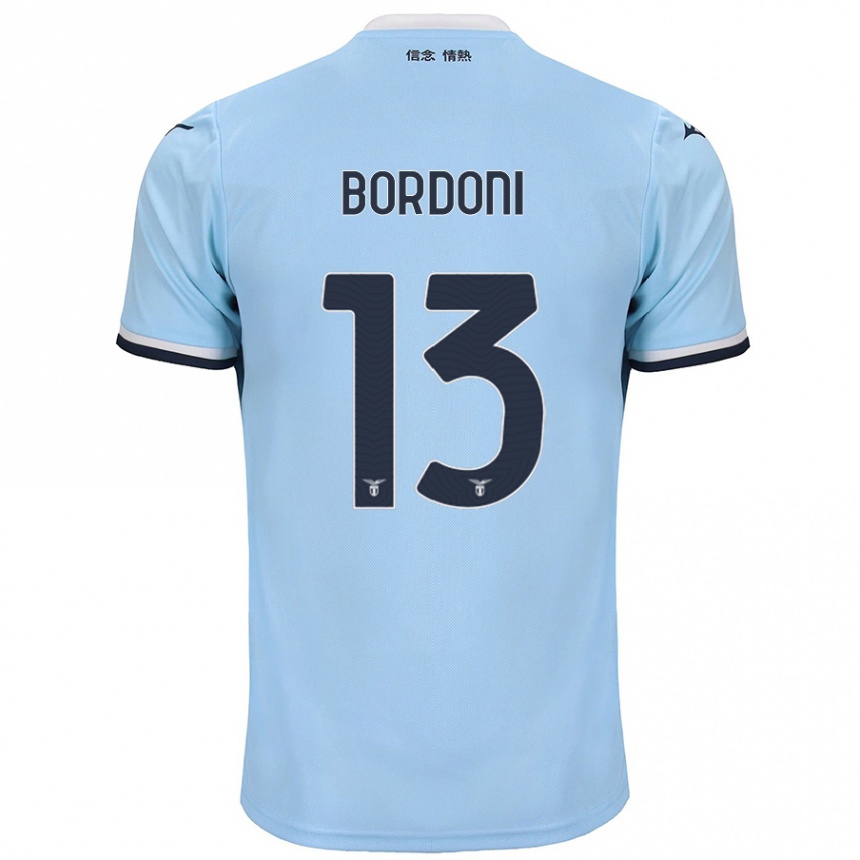 Kids Football Tommaso Bordoni #13 Blue Home Jersey 2024/25 T-Shirt Uk