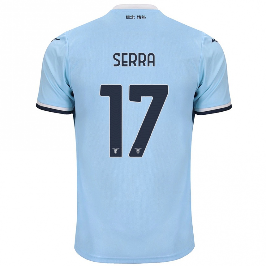 Kids Football Federico Serra #17 Blue Home Jersey 2024/25 T-Shirt Uk