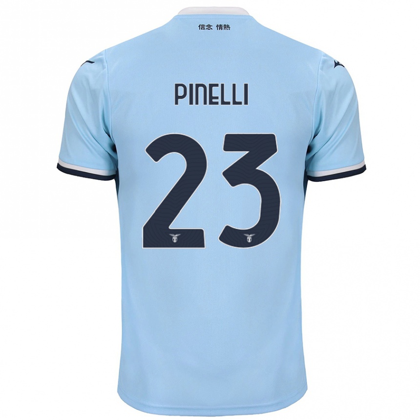 Kids Football Pietro Pinelli #23 Blue Home Jersey 2024/25 T-Shirt Uk