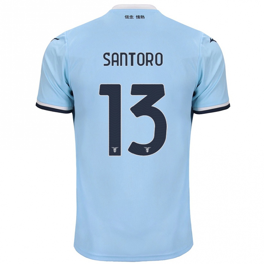 Kids Football Martina Santoro #13 Blue Home Jersey 2024/25 T-Shirt Uk