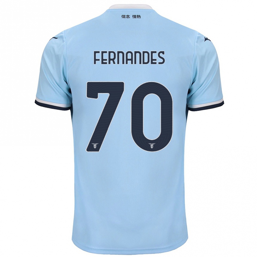 Kids Football Saná Fernandes #70 Blue Home Jersey 2024/25 T-Shirt Uk