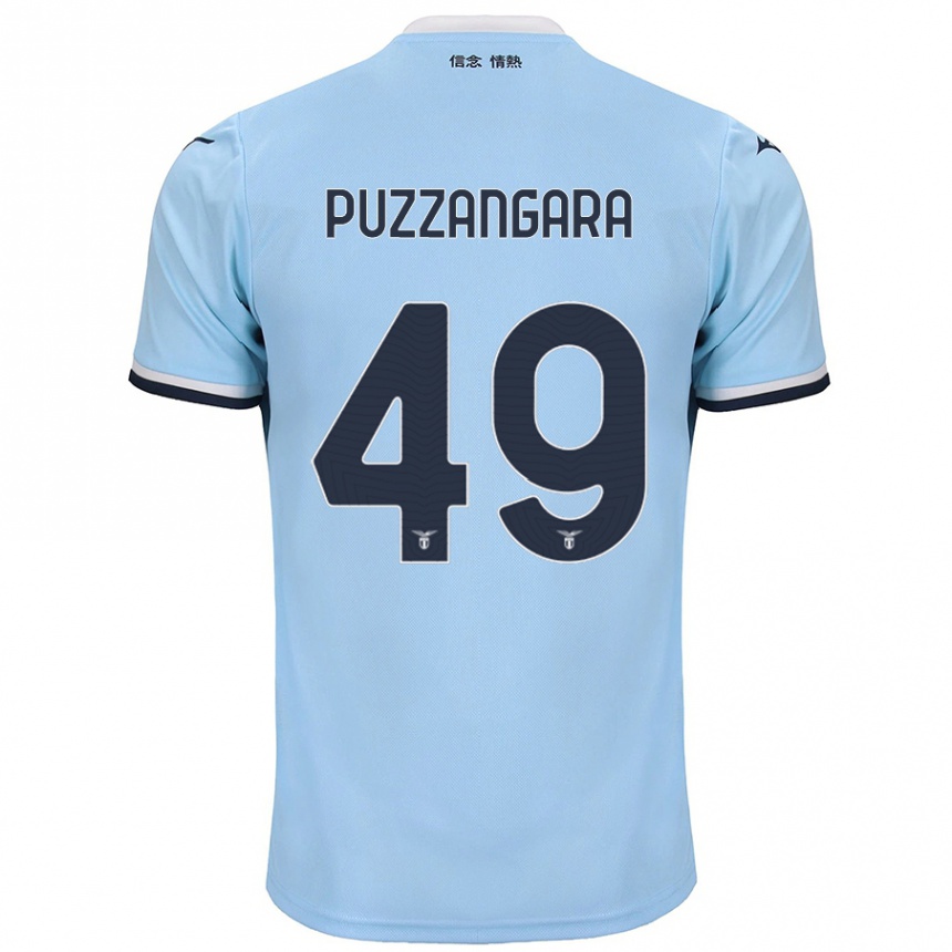 Kids Football Angelo Antonio Puzzangara #49 Blue Home Jersey 2024/25 T-Shirt Uk