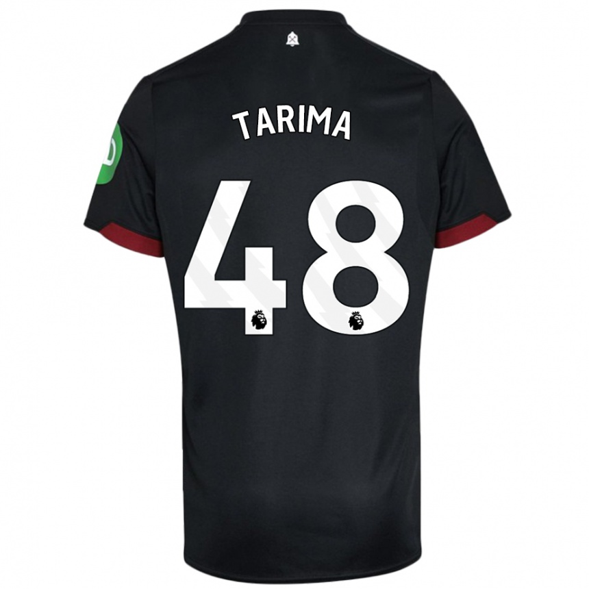 Kids Football Sean Tarima #48 Black White Away Jersey 2024/25 T-Shirt Uk