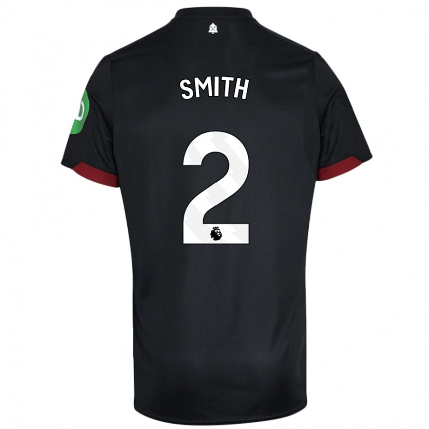 Kids Football Kirsty Smith #2 Black White Away Jersey 2024/25 T-Shirt Uk