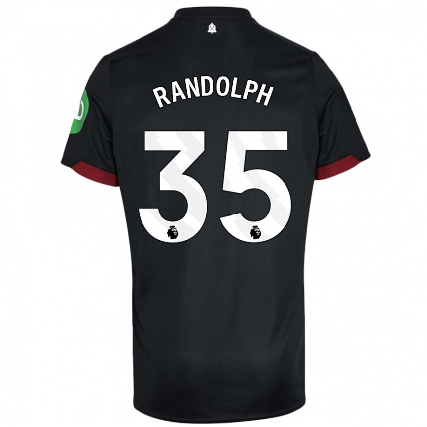 Kids Football Darren Randolph #35 Black White Away Jersey 2024/25 T-Shirt Uk