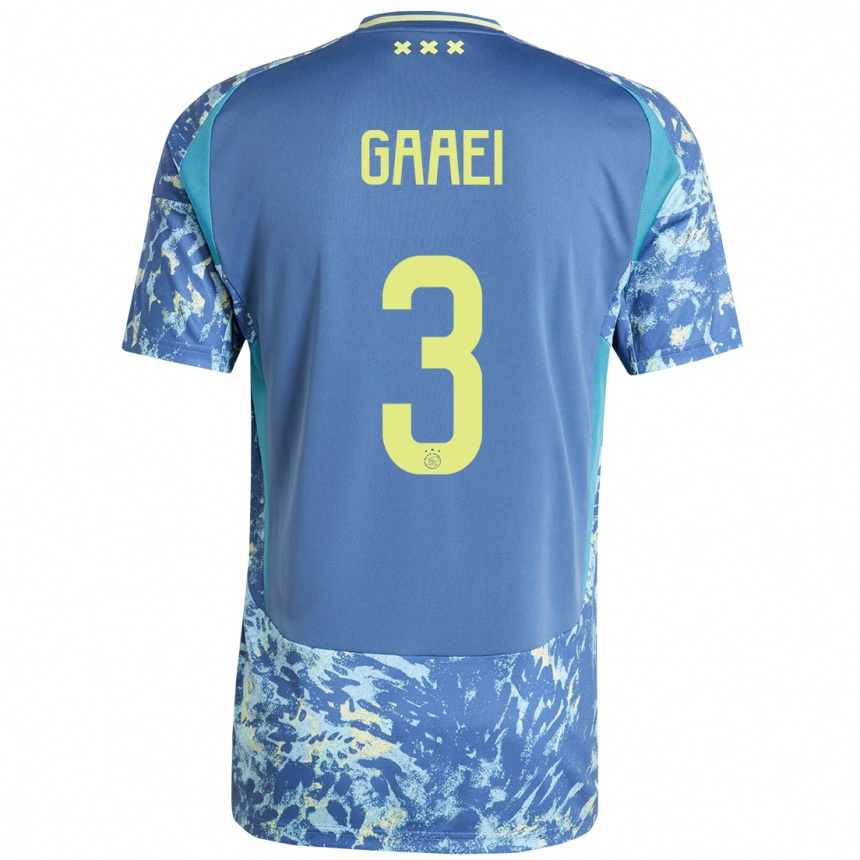 Kids Football Anton Gaaei #3 Grey Blue Yellow Away Jersey 2024/25 T-Shirt Uk