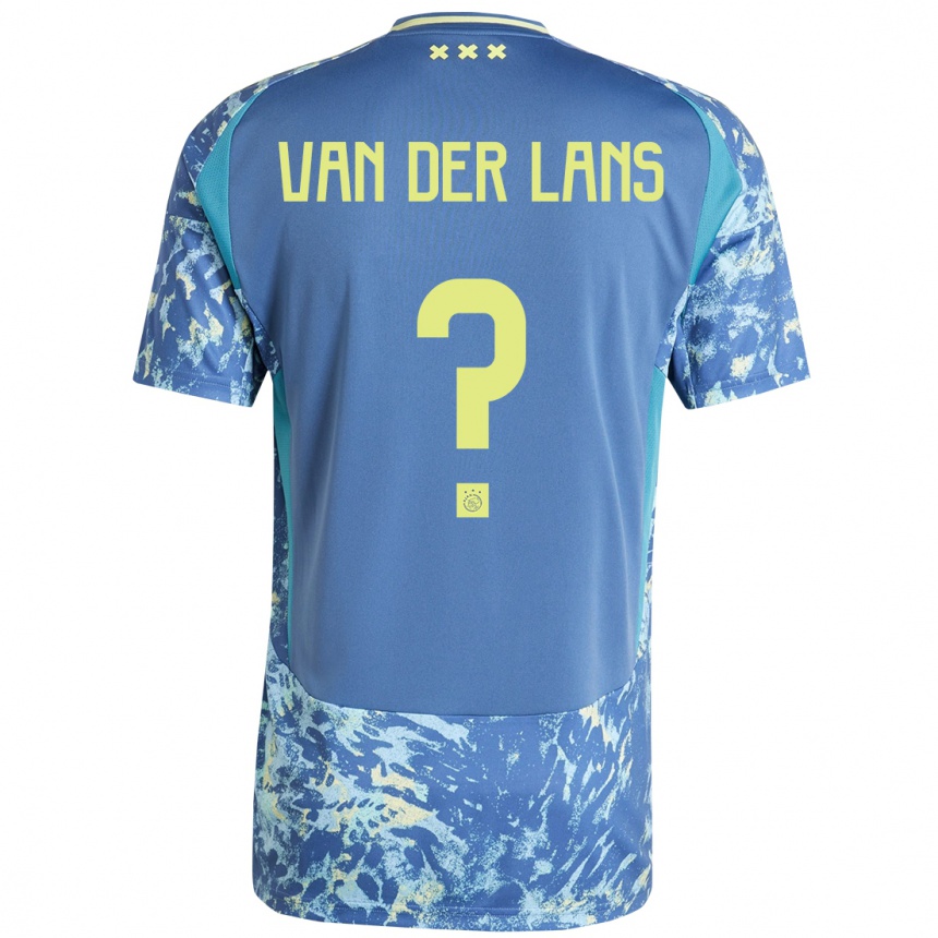 Kids Football Mylo Van Der Lans #0 Grey Blue Yellow Away Jersey 2024/25 T-Shirt Uk