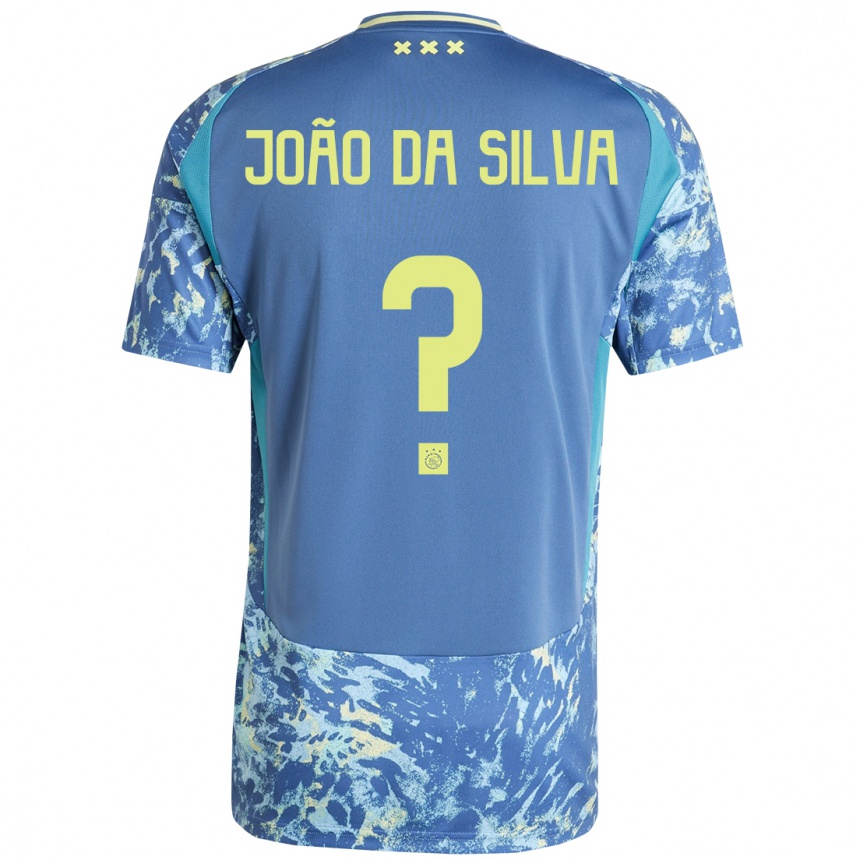 Kids Football Miguel João Da Silva #0 Grey Blue Yellow Away Jersey 2024/25 T-Shirt Uk