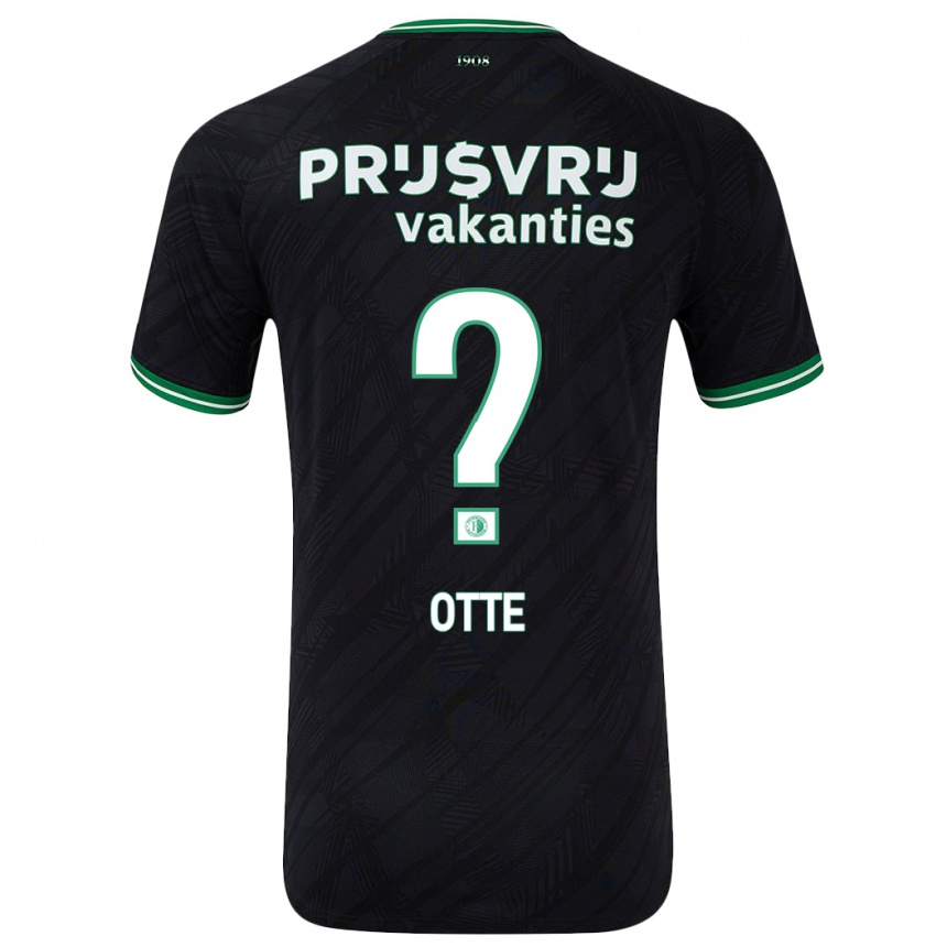 Kids Football Björn Otte #0 Black Green Away Jersey 2024/25 T-Shirt Uk