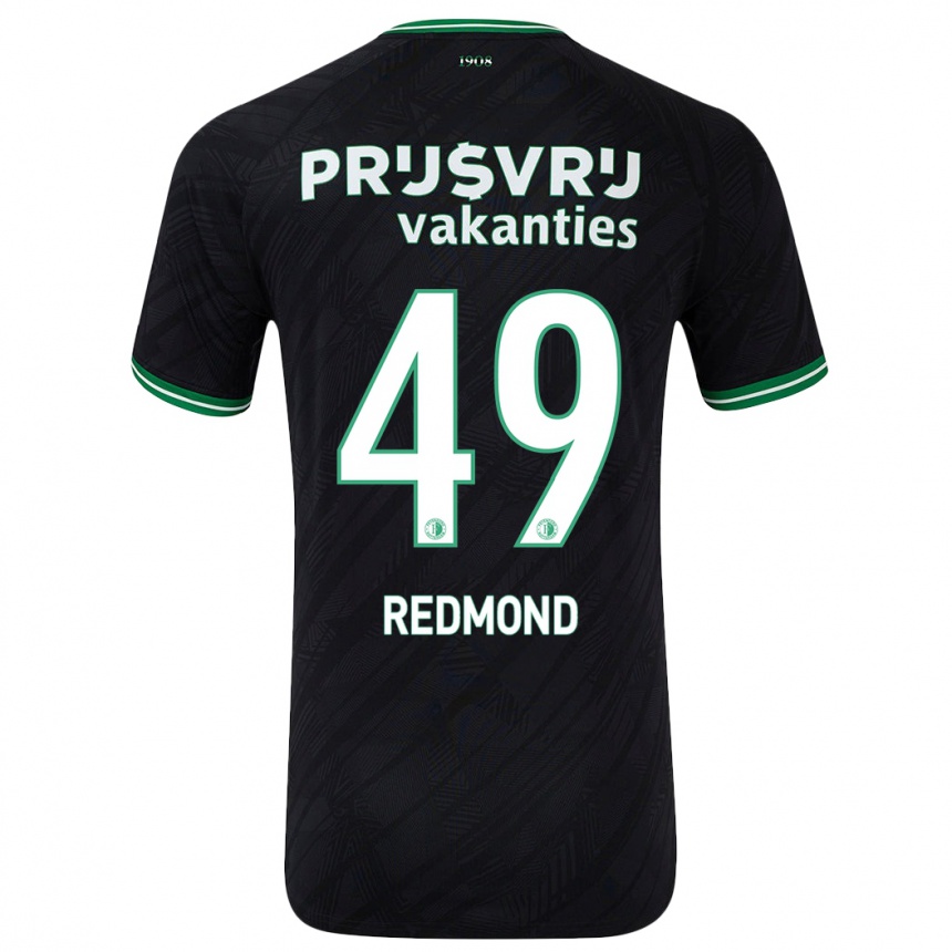 Kids Football Zepiqueno Redmond #49 Black Green Away Jersey 2024/25 T-Shirt Uk