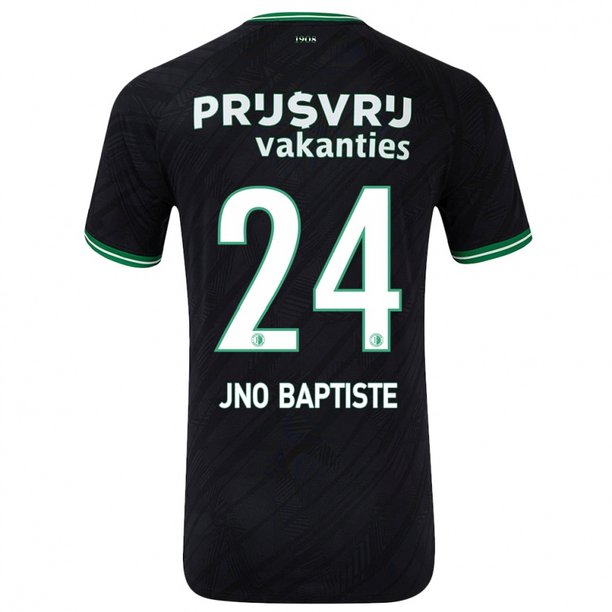 Kids Football Bridget Jno Baptiste #24 Black Green Away Jersey 2024/25 T-Shirt Uk