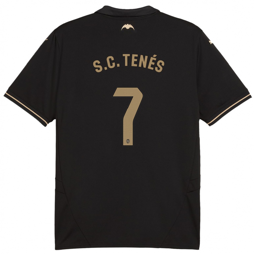 Kids Football Sergi Canós #7 Black Away Jersey 2024/25 T-Shirt Uk