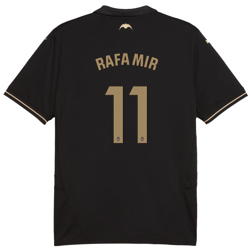 Kids Football Rafa Mir #11 Black Away Jersey 2024/25 T-Shirt Uk