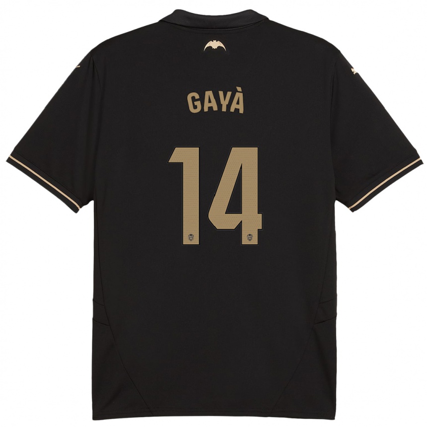 Kids Football José Gayà #14 Black Away Jersey 2024/25 T-Shirt Uk