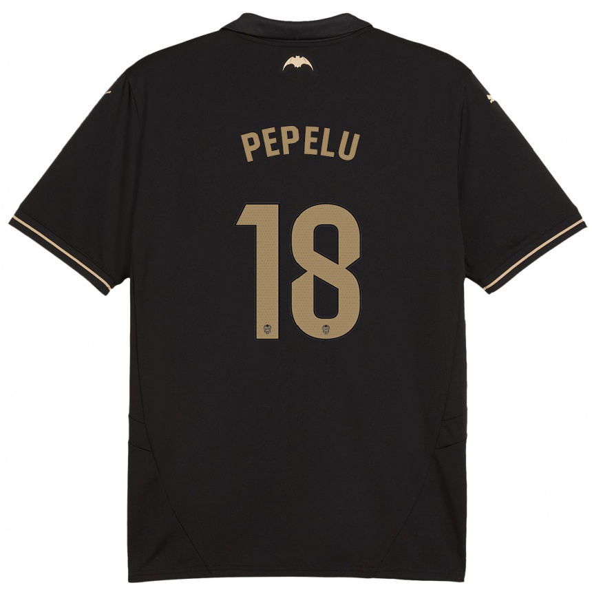 Kids Football Pepelu #18 Black Away Jersey 2024/25 T-Shirt Uk