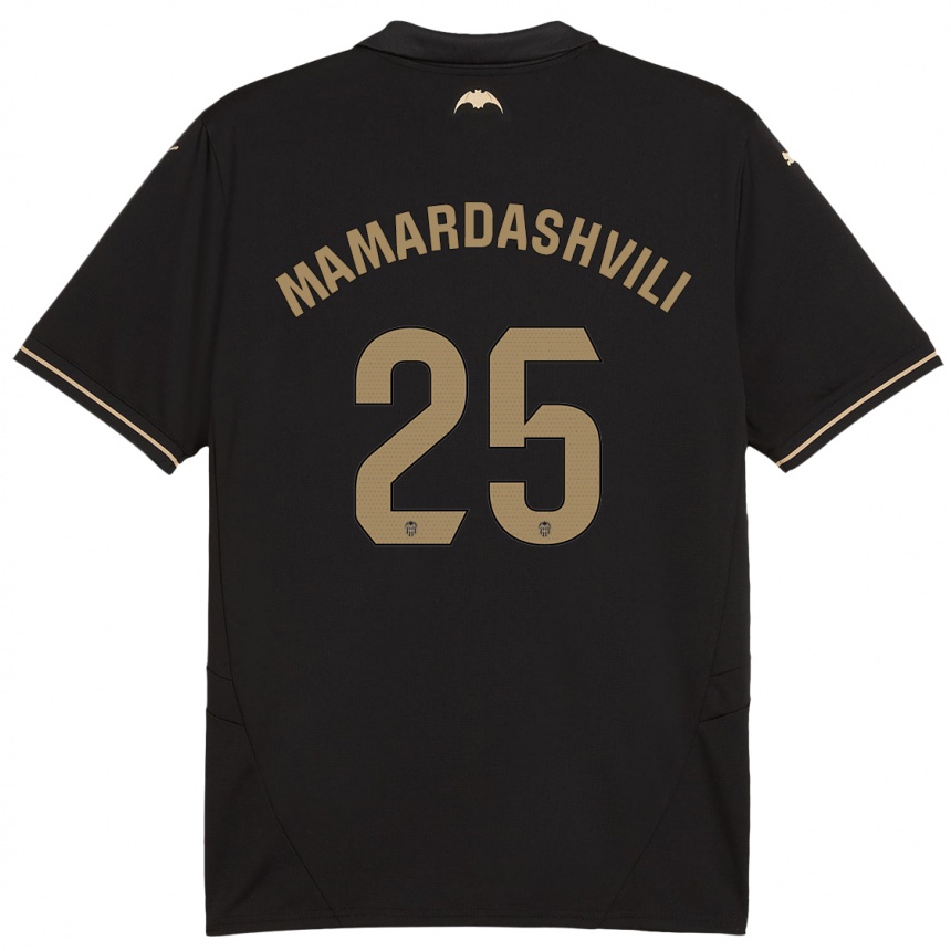 Kids Football Giorgi Mamardashvili #25 Black Away Jersey 2024/25 T-Shirt Uk