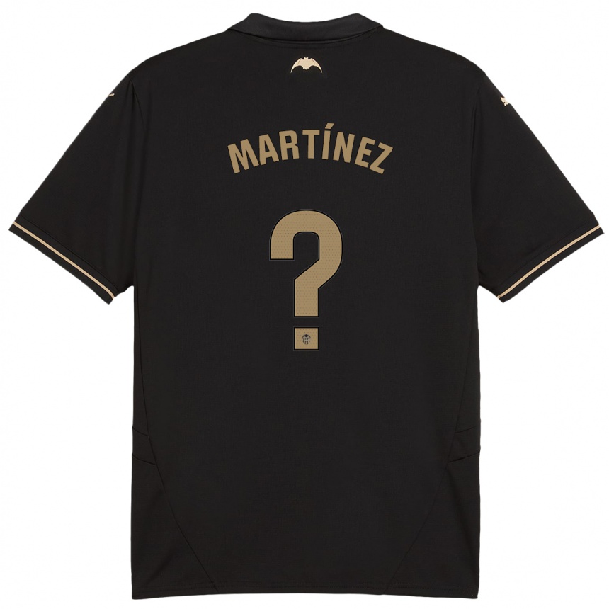 Kids Football David Martínez #0 Black Away Jersey 2024/25 T-Shirt Uk