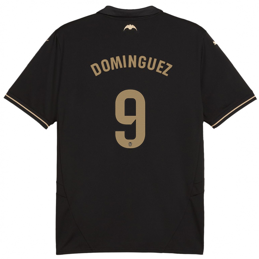 Kids Football Mario Dominguez #9 Black Away Jersey 2024/25 T-Shirt Uk