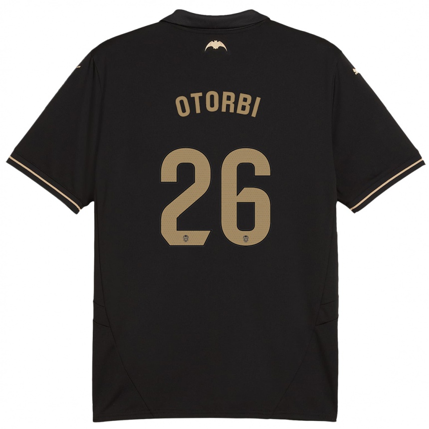 Kids Football David Otorbi #26 Black Away Jersey 2024/25 T-Shirt Uk