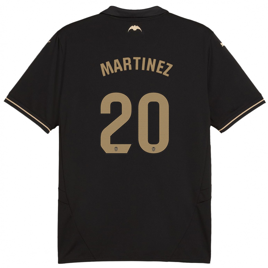 Kids Football Asun Martínez #20 Black Away Jersey 2024/25 T-Shirt Uk