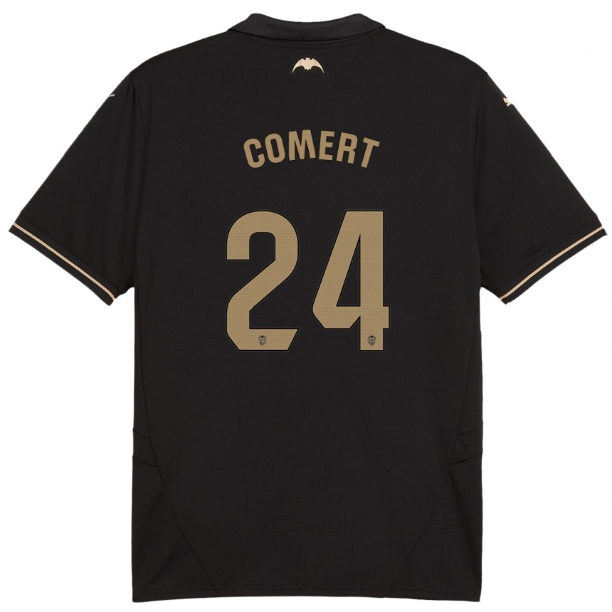 Kids Football Eray Comert #24 Black Away Jersey 2024/25 T-Shirt Uk