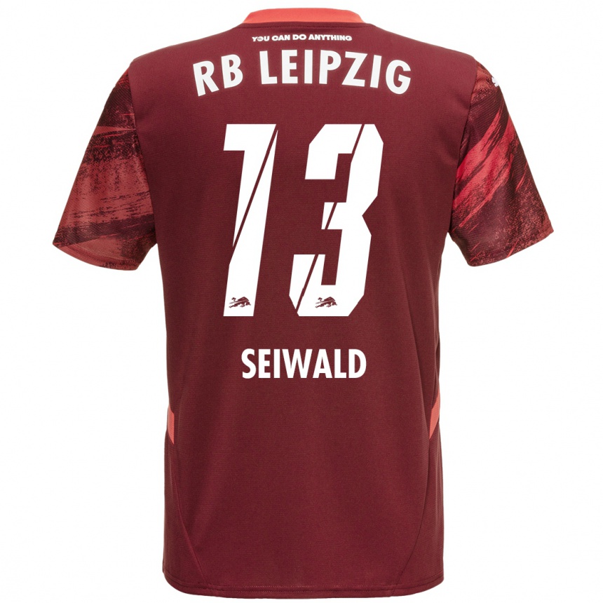 Kids Football Nicolas Seiwald #13 Burgundy Away Jersey 2024/25 T-Shirt Uk