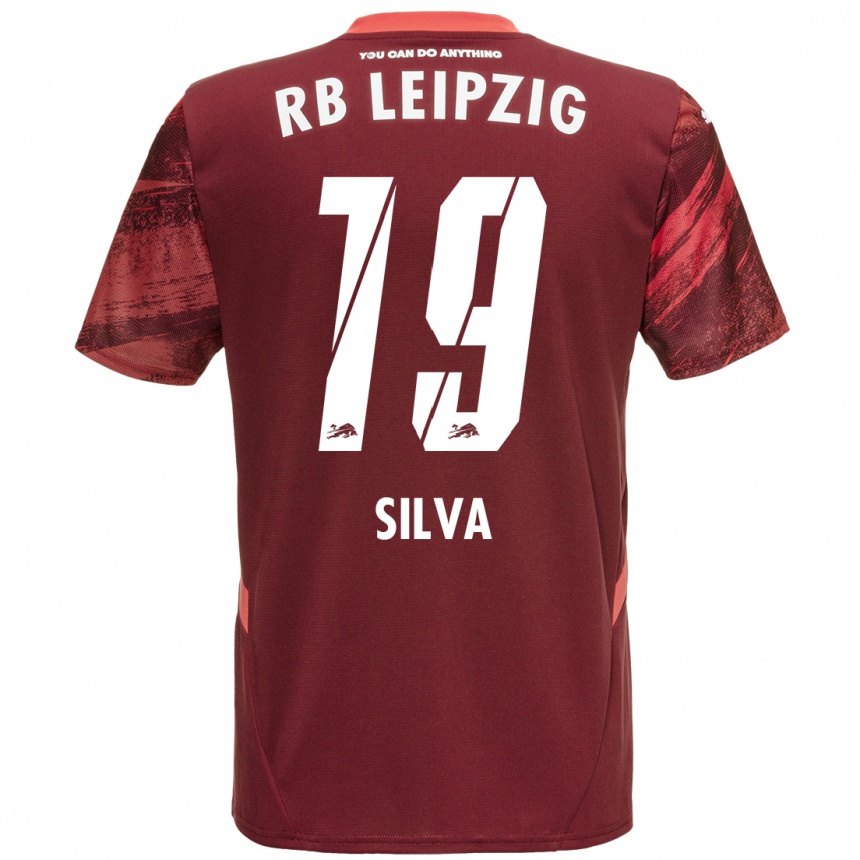 Kids Football André Silva #19 Burgundy Away Jersey 2024/25 T-Shirt Uk