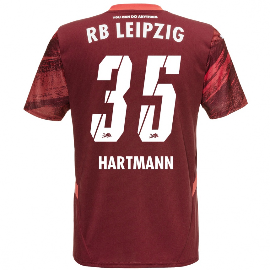 Kids Football Fabrice Hartmann #35 Burgundy Away Jersey 2024/25 T-Shirt Uk