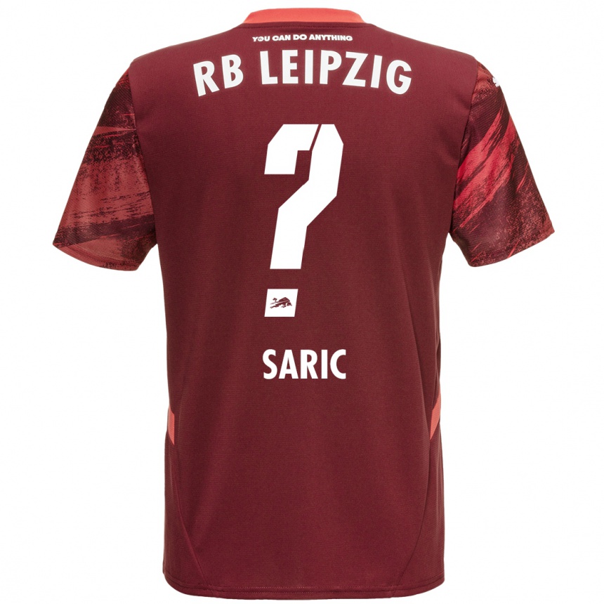 Kids Football Lucio Saric #0 Burgundy Away Jersey 2024/25 T-Shirt Uk