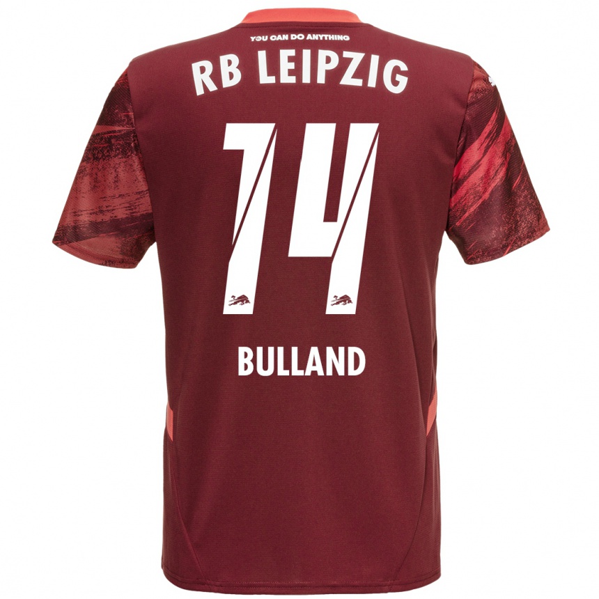 Kids Football Anton Bulland #14 Burgundy Away Jersey 2024/25 T-Shirt Uk