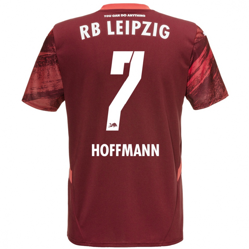 Kids Football Giovanna Hoffmann #7 Burgundy Away Jersey 2024/25 T-Shirt Uk