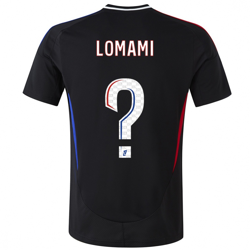 Kids Football Irvyn Lomami #0 Black Away Jersey 2024/25 T-Shirt Uk