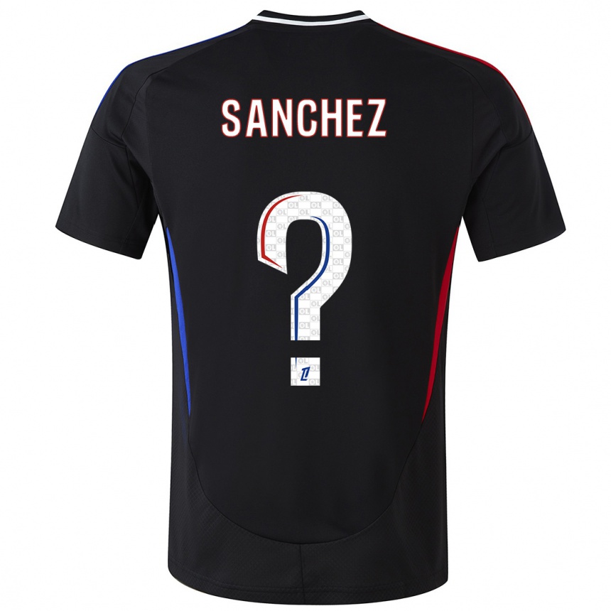 Kids Football Florent Sanchez #0 Black Away Jersey 2024/25 T-Shirt Uk