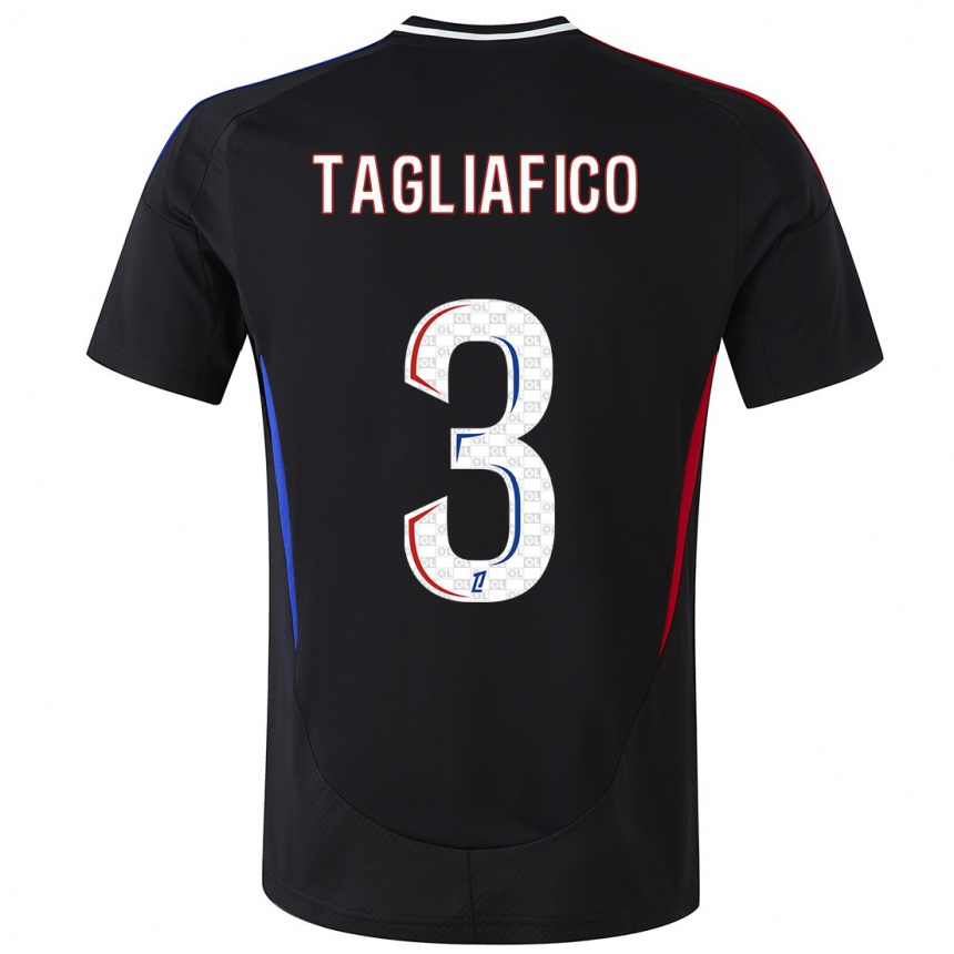 Kids Football Nicolas Tagliafico #3 Black Away Jersey 2024/25 T-Shirt Uk