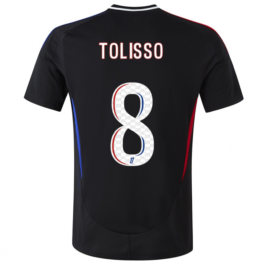 Kids Football Corentin Tolisso #8 Black Away Jersey 2024/25 T-Shirt Uk