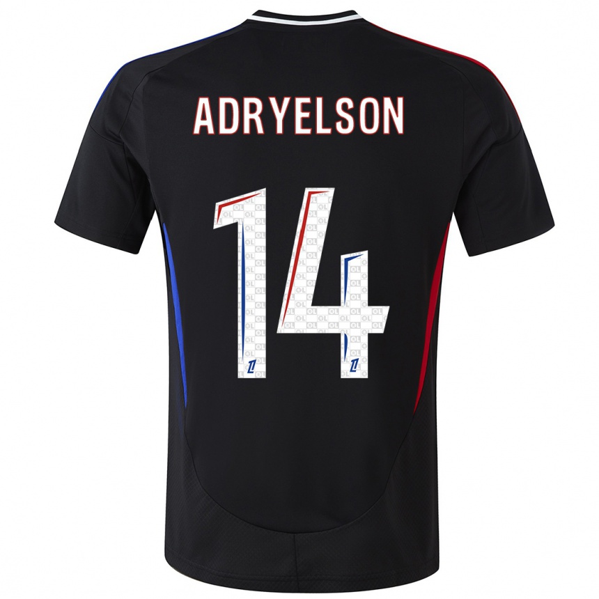 Kids Football Adryelson #14 Black Away Jersey 2024/25 T-Shirt Uk