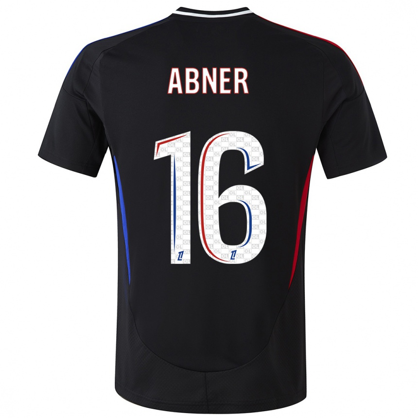 Kids Football Abner #16 Black Away Jersey 2024/25 T-Shirt Uk