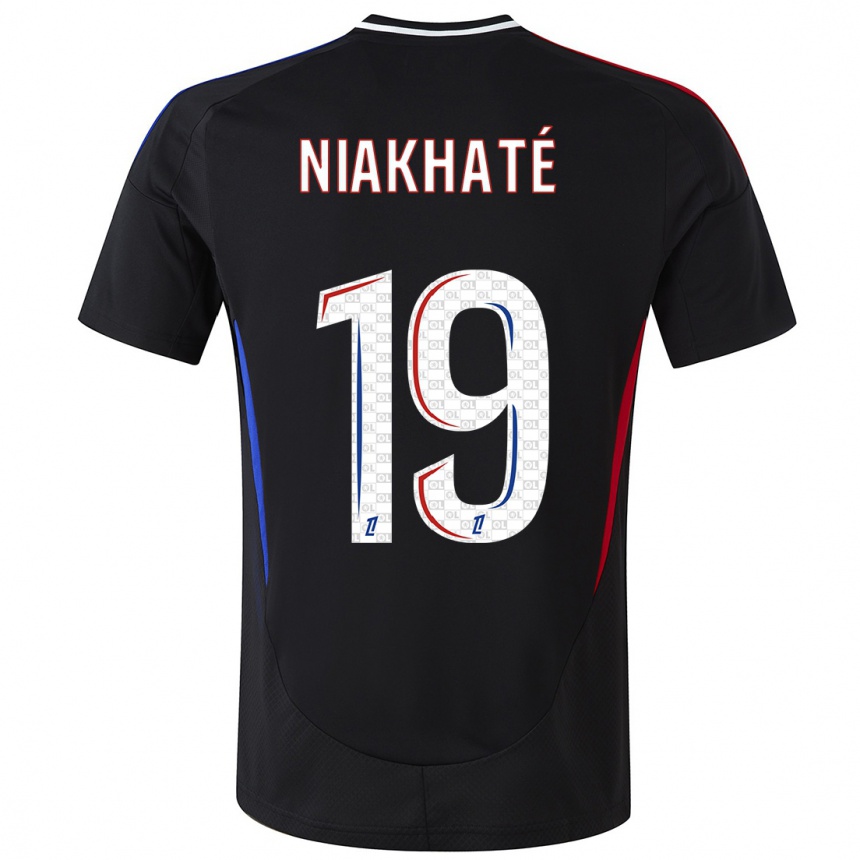 Kids Football Moussa Niakhaté #19 Black Away Jersey 2024/25 T-Shirt Uk