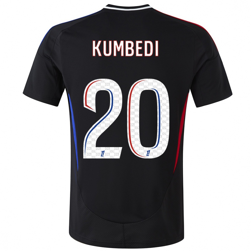 Kids Football Saël Kumbedi #20 Black Away Jersey 2024/25 T-Shirt Uk