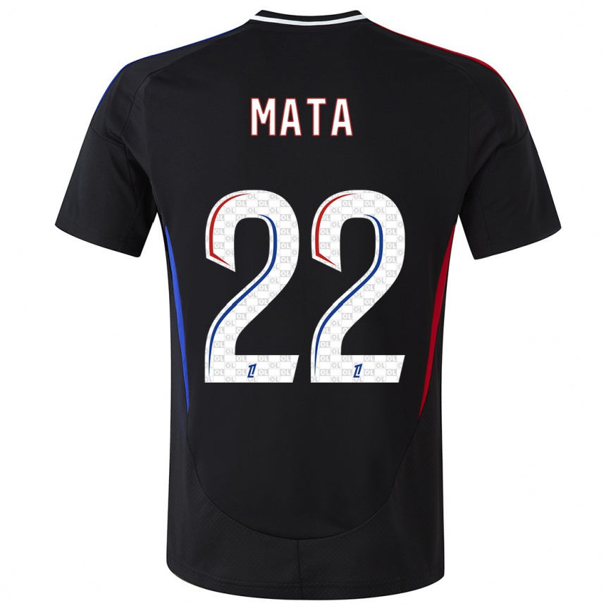 Kids Football Clinton Mata #22 Black Away Jersey 2024/25 T-Shirt Uk