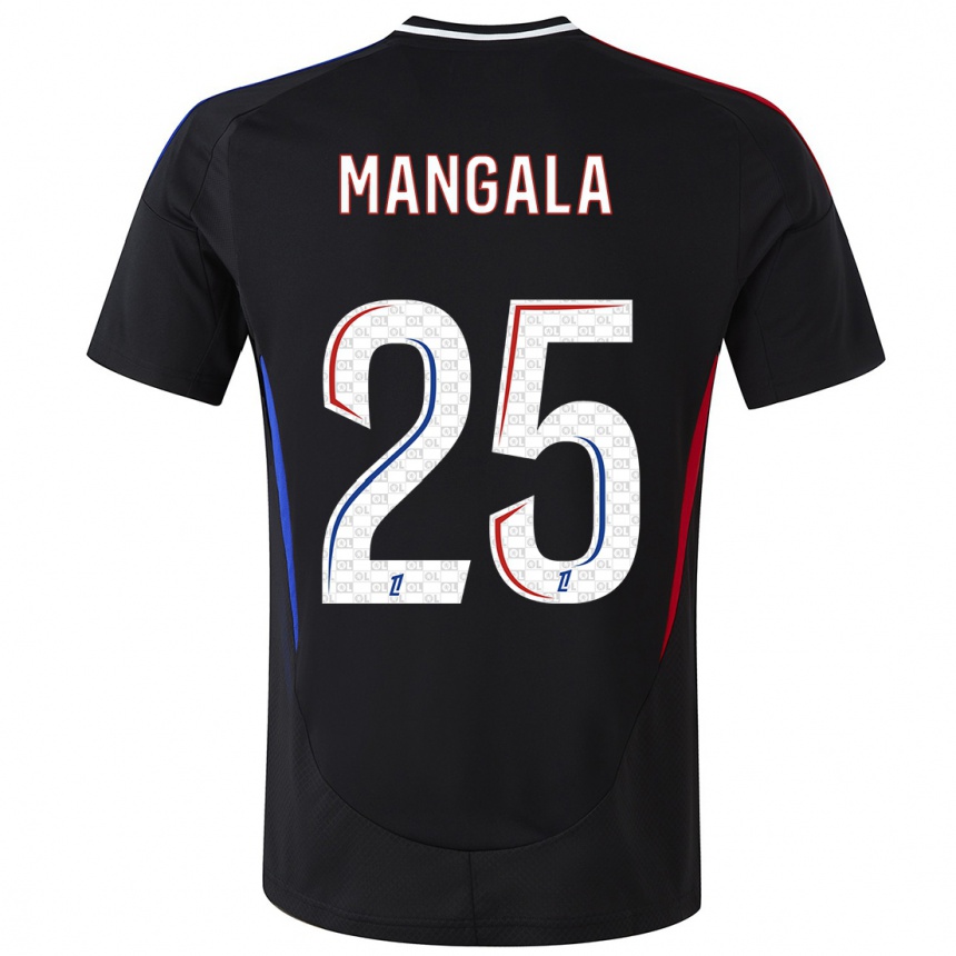 Kids Football Orel Mangala #25 Black Away Jersey 2024/25 T-Shirt Uk