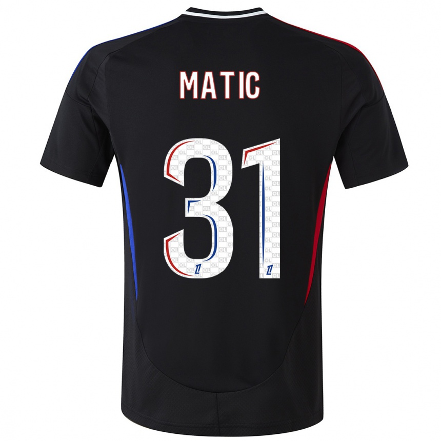 Kids Football Nemanja Matic #31 Black Away Jersey 2024/25 T-Shirt Uk